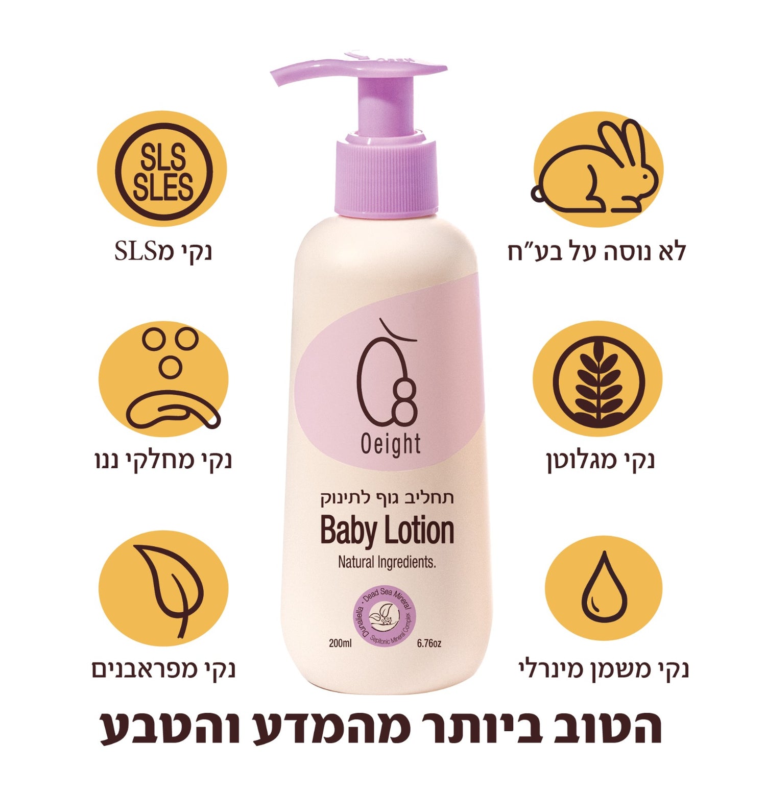 תחליב גוף לתינוק - קרם גוף מבוסס על חמאת שיאה - לחות לעור מכף רגל ועד ראש