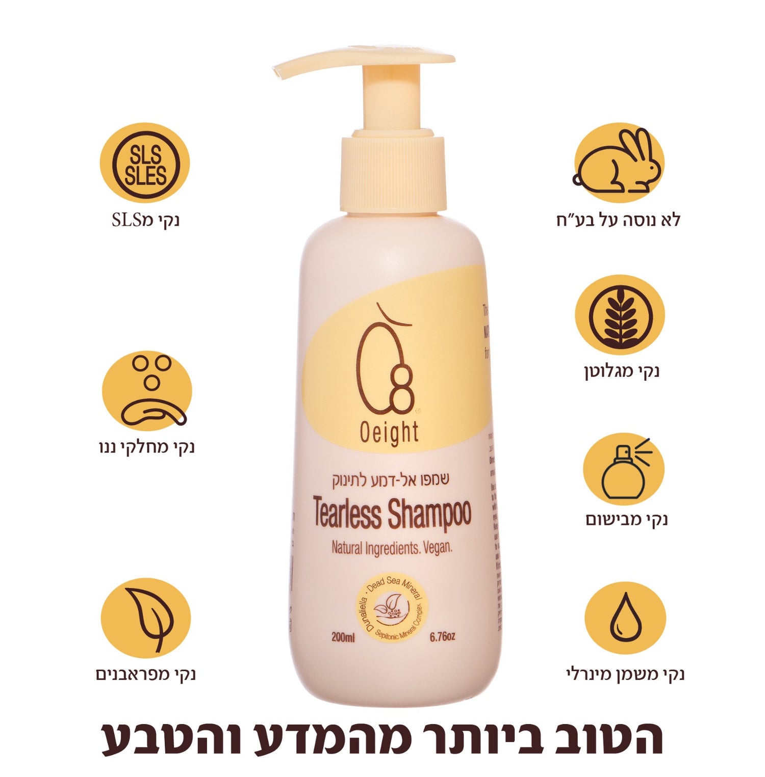 מארז שלישייה שמפו אל דמע לתינוק - הזנה ולחות לקרקפת, שיער ועור
