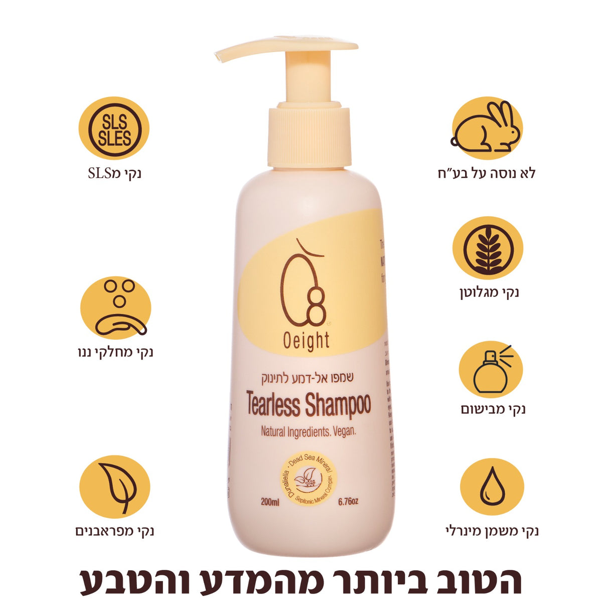 מארז שלישייה שמפו אל דמע לתינוק - הזנה ולחות לקרקפת, שיער ועור